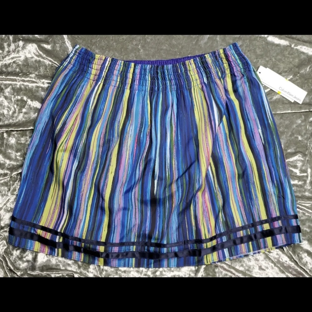 Calvin Klein Blue Lapis Skirt